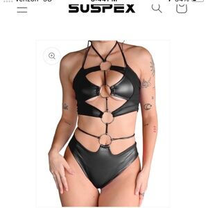 Black vixen suspex body suit set